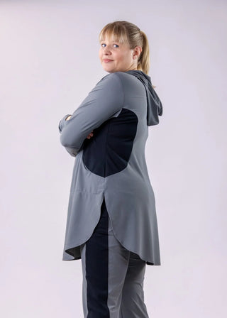 Anna Hooded Performance Tunic - Mindful / Noir