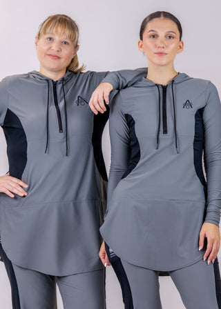 Anna Hooded Performance Tunic - Mindful / Noir