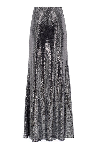 Glamour Silver Long Skirt