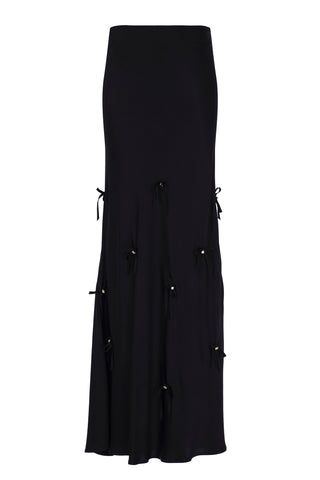 Glamour Black Bias Long Skirt