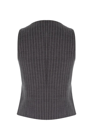 Dakota Classic Pinstripe Vest – Gray