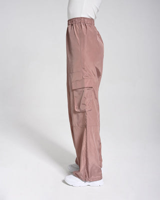 Beli Lastikli Kargo Pantolon - Pembe