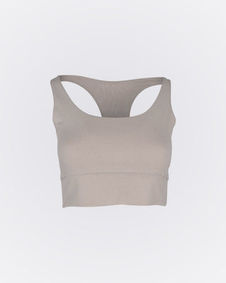 Modal Kumaşlı Aktif Crop - Bej