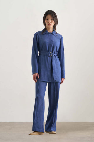 Mizalle Denim Belted Tunic