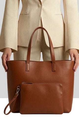 Ecotorie - Agatha Cognac Tote Bag