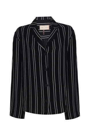 Lupita Striped Shirt – Black