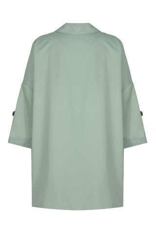 Melly Wide Collar Trenchcoat – Green