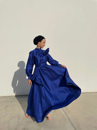 Royal – Sapphire Blue Ruffle Maxi Dress | Modest Luxury