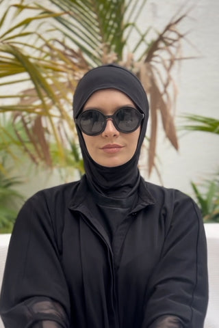 Swimming Pullover Hijab - Black