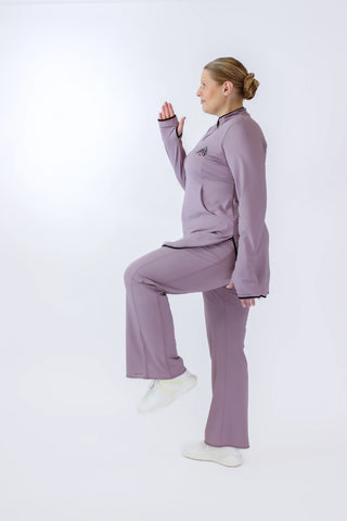 Amy Flared Performance Pants - Mysterious Mauve