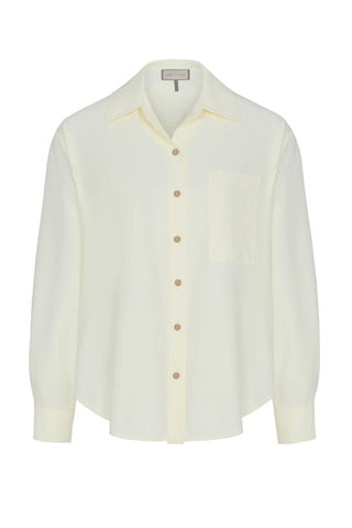 ViscaGold Satin-Effect Shirt - Ecru