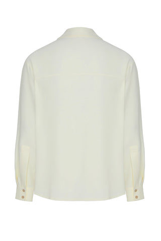 ViscaGold Satin-Effect Shirt - Ecru