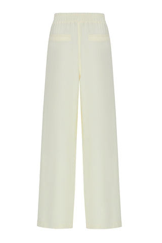 Glide Satinaria Straight-Leg Trousers – Ecru