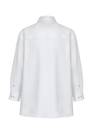 Teardrop Swarovski-Embellished Cotton Shirt - White