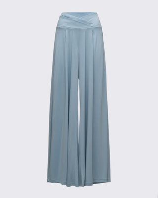 Kruvaze Kemer Detaylı Modal Pantolon - Baby Blue