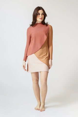 Cape Swim Dress - Earth