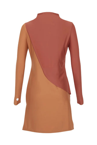 Cape Swim Dress - Earth