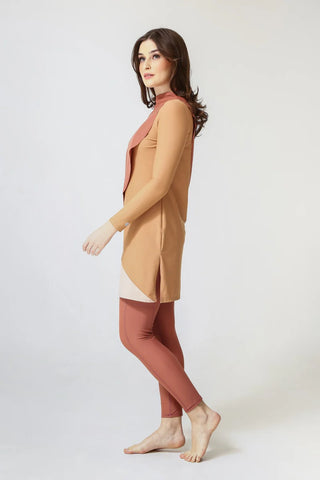 Cape Swim Dress - Earth
