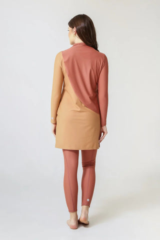 Cape Swim Dress - Earth