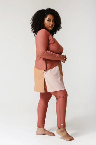 Cape Swim Dress - Earth