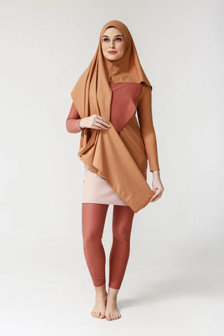 Cape Swim Dress - Earth