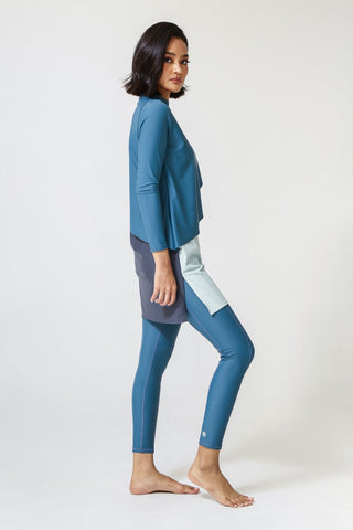 Cape Swim Dress - Wave