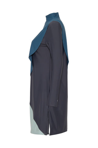 Cape Swim Dress - Wave