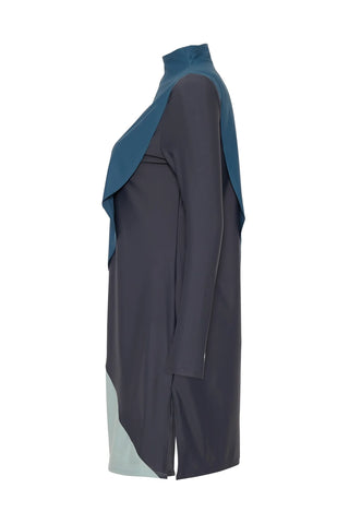 Cape Swim Dress - Wave