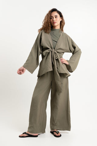 Elan Wrap Top - Olive