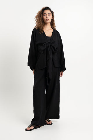 Elan Wrap Top - Black