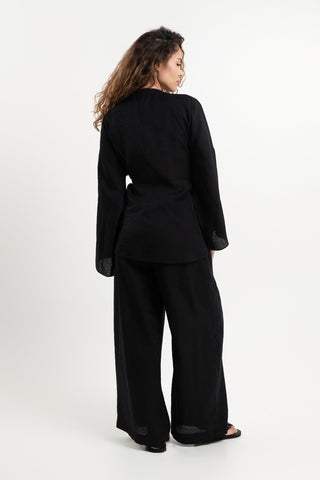 Elan Wrap Top - Black