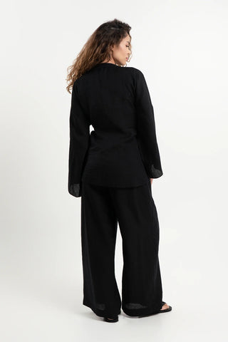 Elan Wrap Top – Black