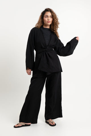 Elan Wrap Top - Black