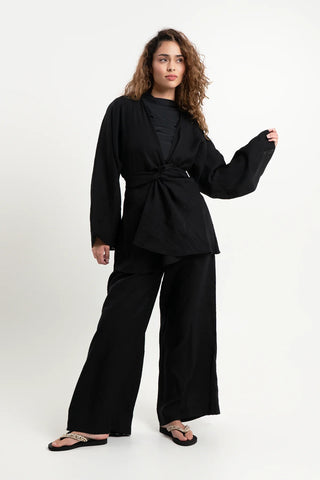 Elan Wrap Top – Black