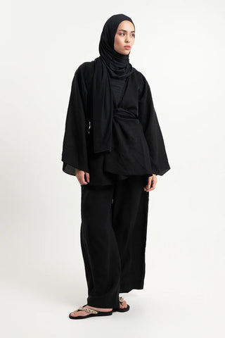 Elan Wrap Top – Black