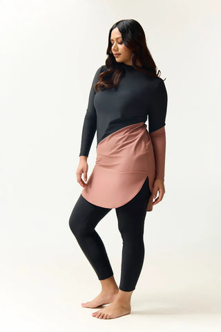 Maya Swim Dress - Black/Earth