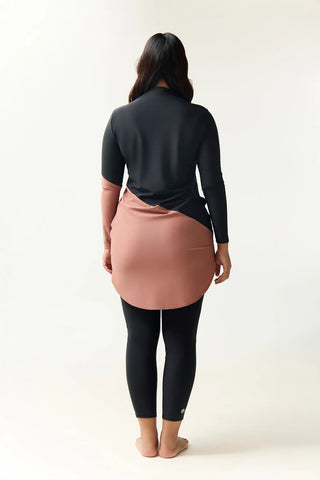 Maya Swim Dress - Black/Earth