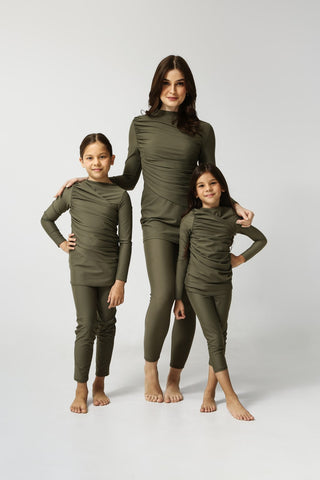 Diana Kids Two Piece Swimwear - Olive