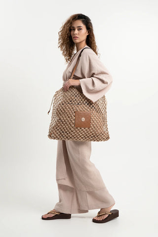 Abaca Woven Large Tote Bag – Natural