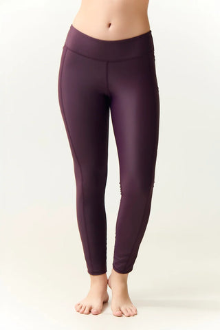Swimming Leggings with Pockets - Plum
