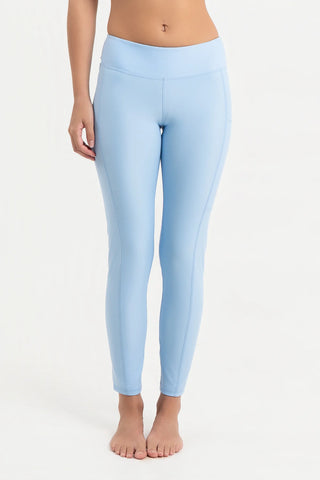 Swimming Leggings with Pockets - Sky