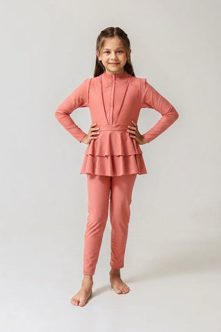 Serena Kids Two Piece Swimwear - Coral