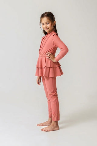 Serena Kids Two Piece Swimwear - Coral