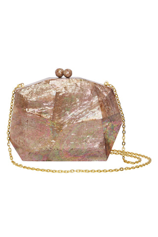 Lustre Clutch Bag - Brown