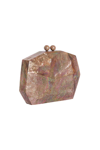 Lustre Clutch Bag - Brown