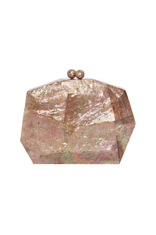 Lustre Clutch Bag - Brown