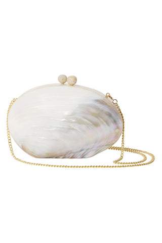 Lustre Clutch Bag - White
