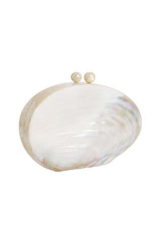 Lustre Clutch Bag - White