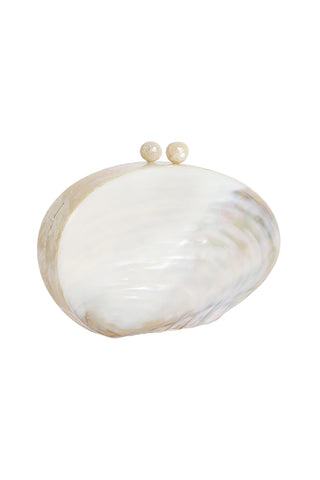Lustre Clutch Bag - White