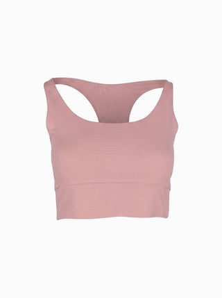 Modal Kumaşlı Aktif Crop - Pudra